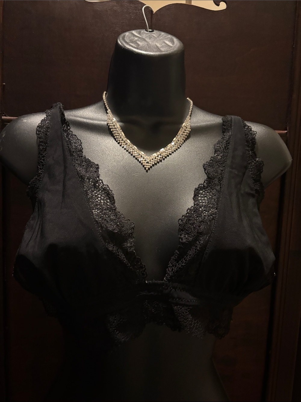 Urban Outfitters Black Lace-Trim Bralette